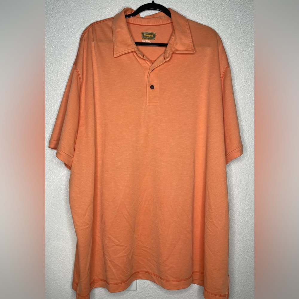 Peach polo shirt